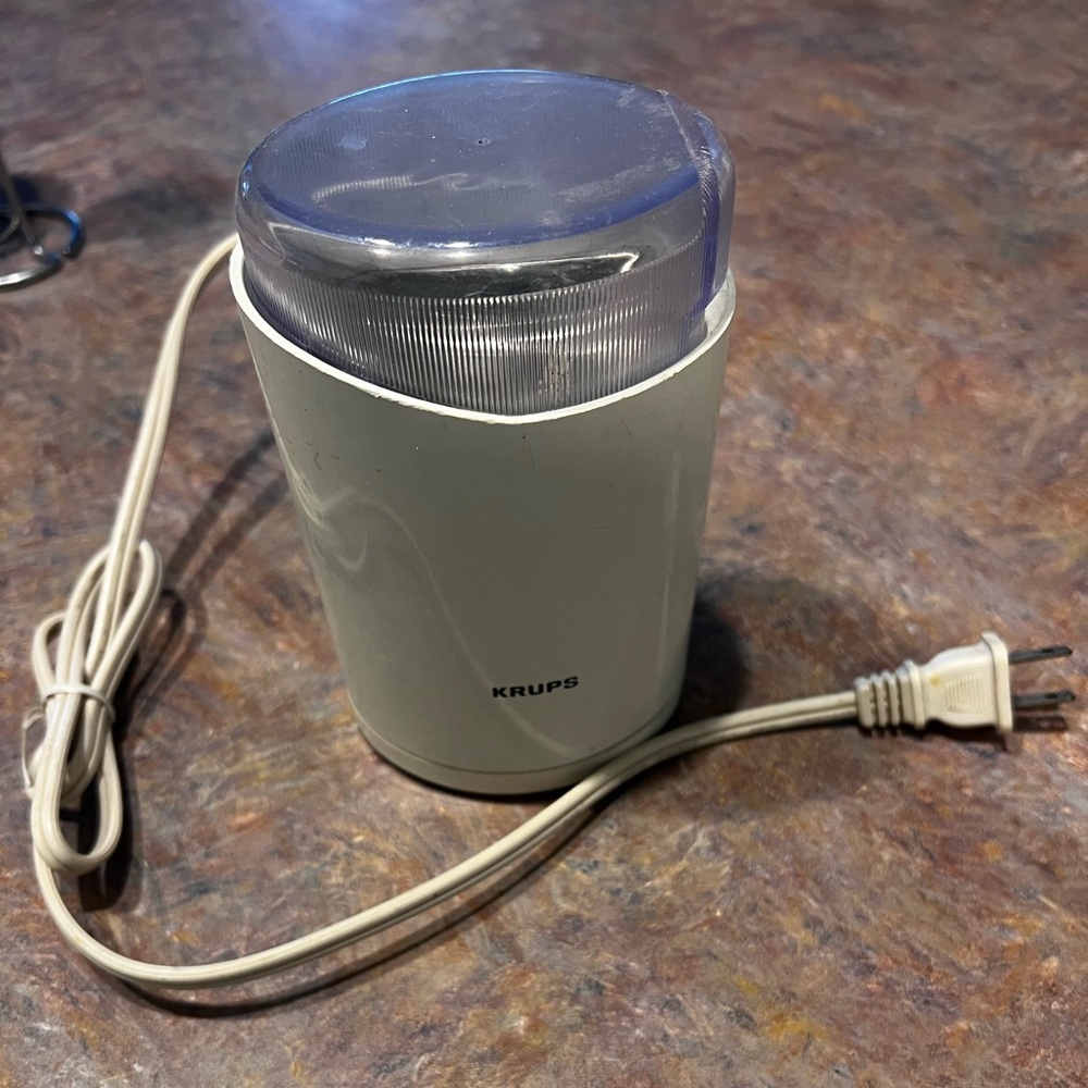 Krups White Electric Coffee Grinder